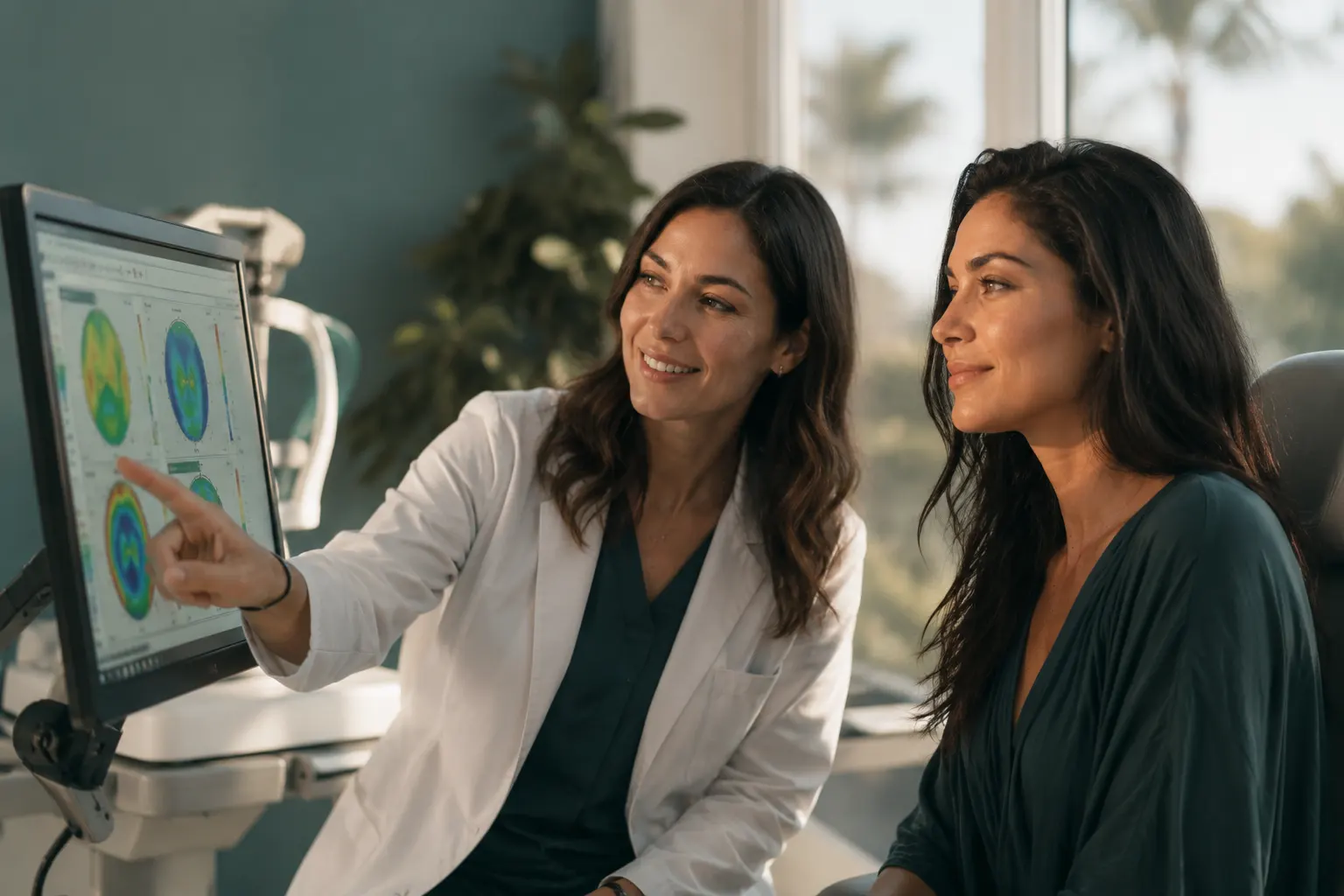 LASIK consultation and corneal mapping at Berg Feinfield in Los Angeles