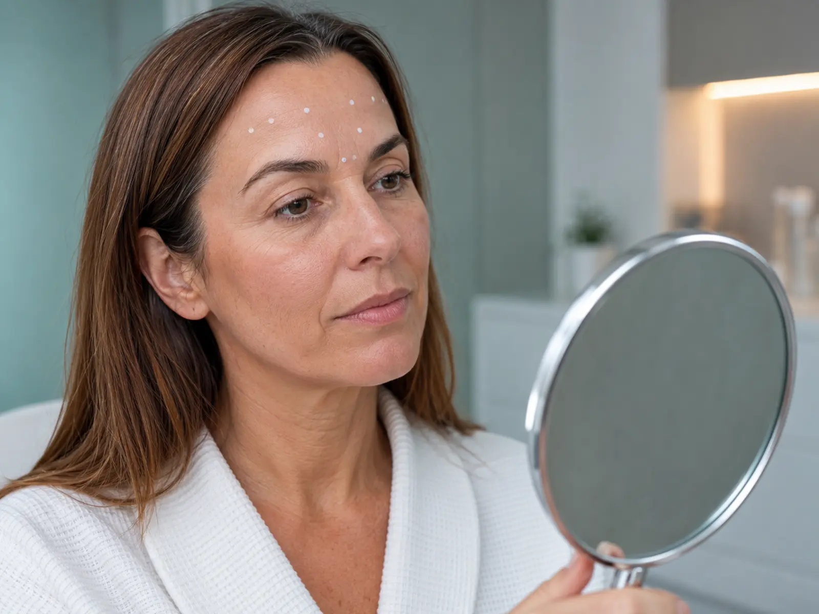 Facial assessment and mapping before a Botox treatment at Berg-Feinfield, Los Angeles