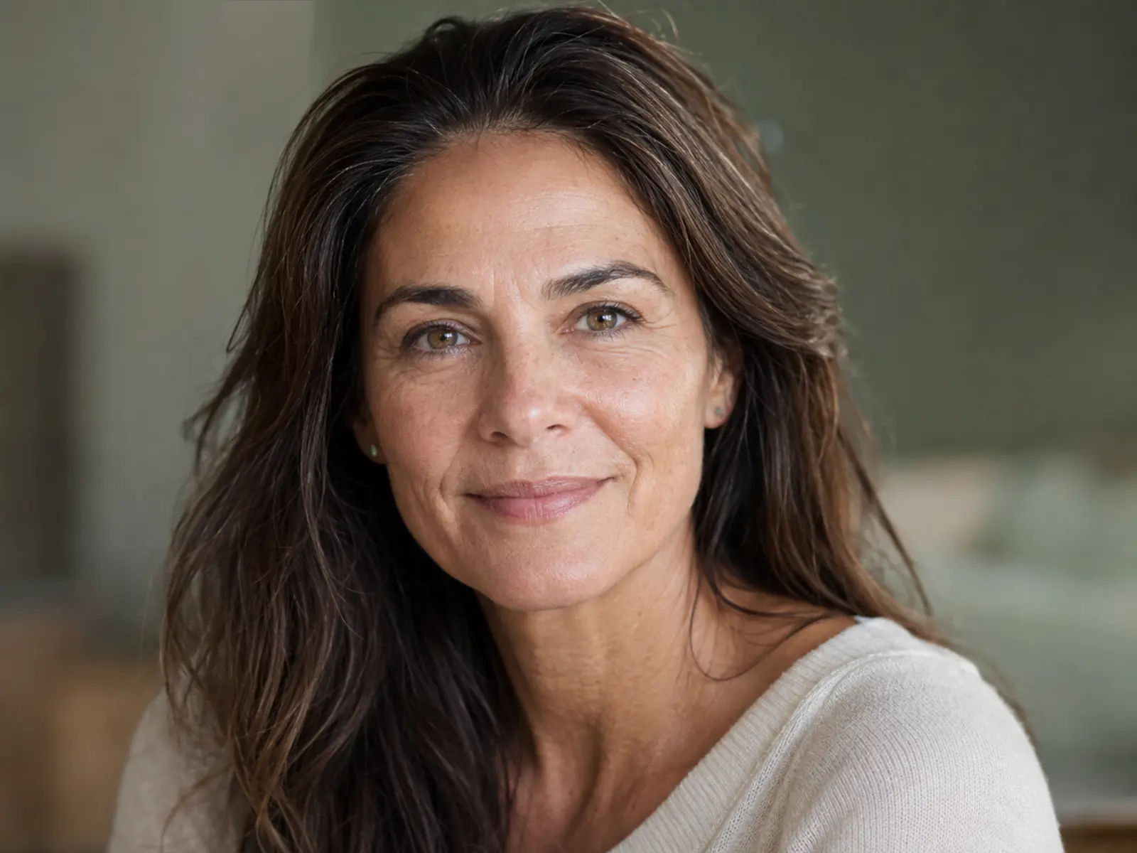 Smooth, natural-looking skin with an expressive upper face after Botox for lines of expression