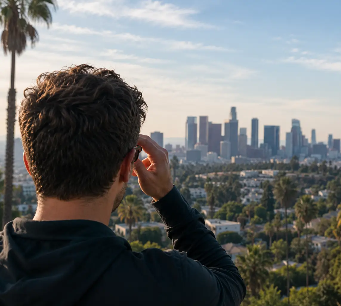 Patient enjoying clear vision after EVO ICL surgery in Beverly Hills
