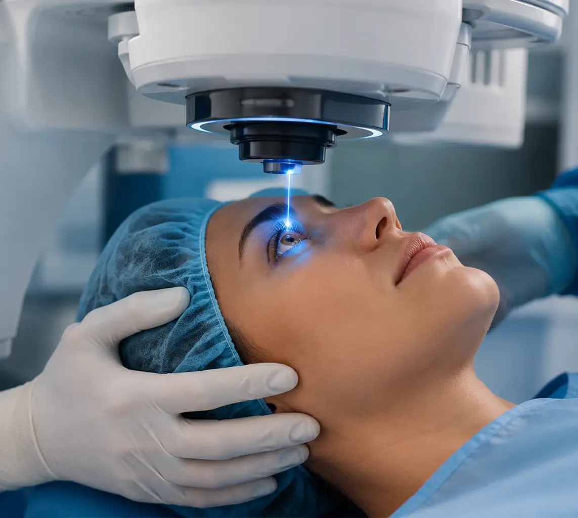 Patient enjoying clear, glasses-free vision after PRK eye surgery in Los Angeles
