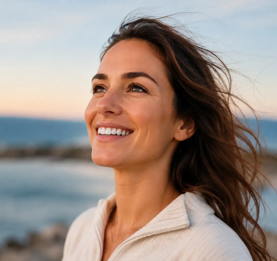 A happy Berg-Feinfield patient enjoying clear, glasses-free vision