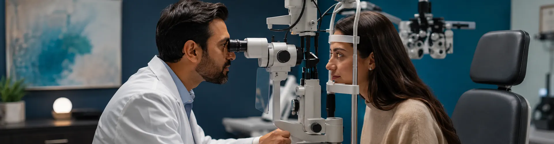 Slit lamp examination for Fuchs' dystrophy — Berg-Feinfield Los Angeles